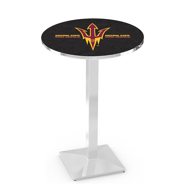 42" Chrome Arizona State Pub Table, Pitchfork